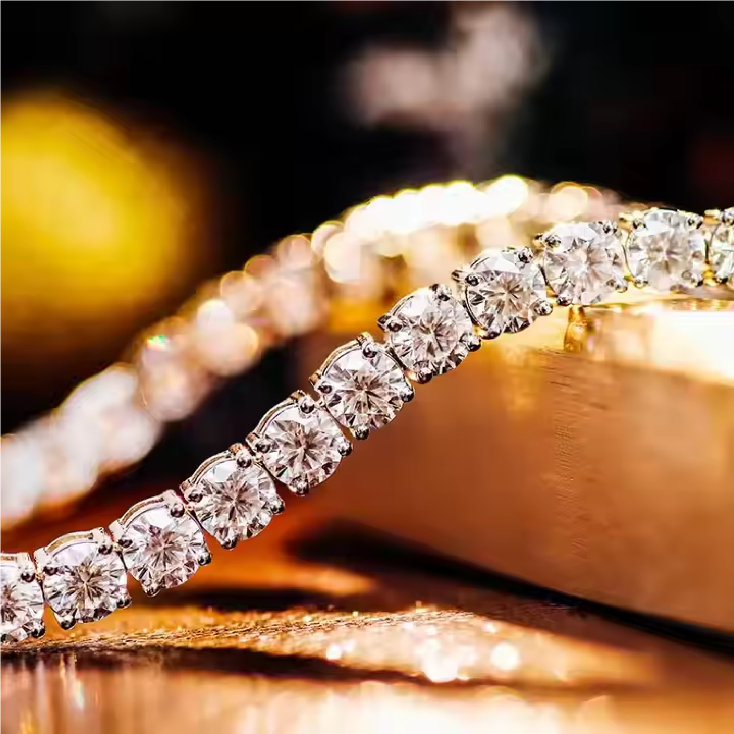 Moissanite Bracelet soft light