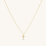 Cross Chain with Zirconia Pendant Necklace