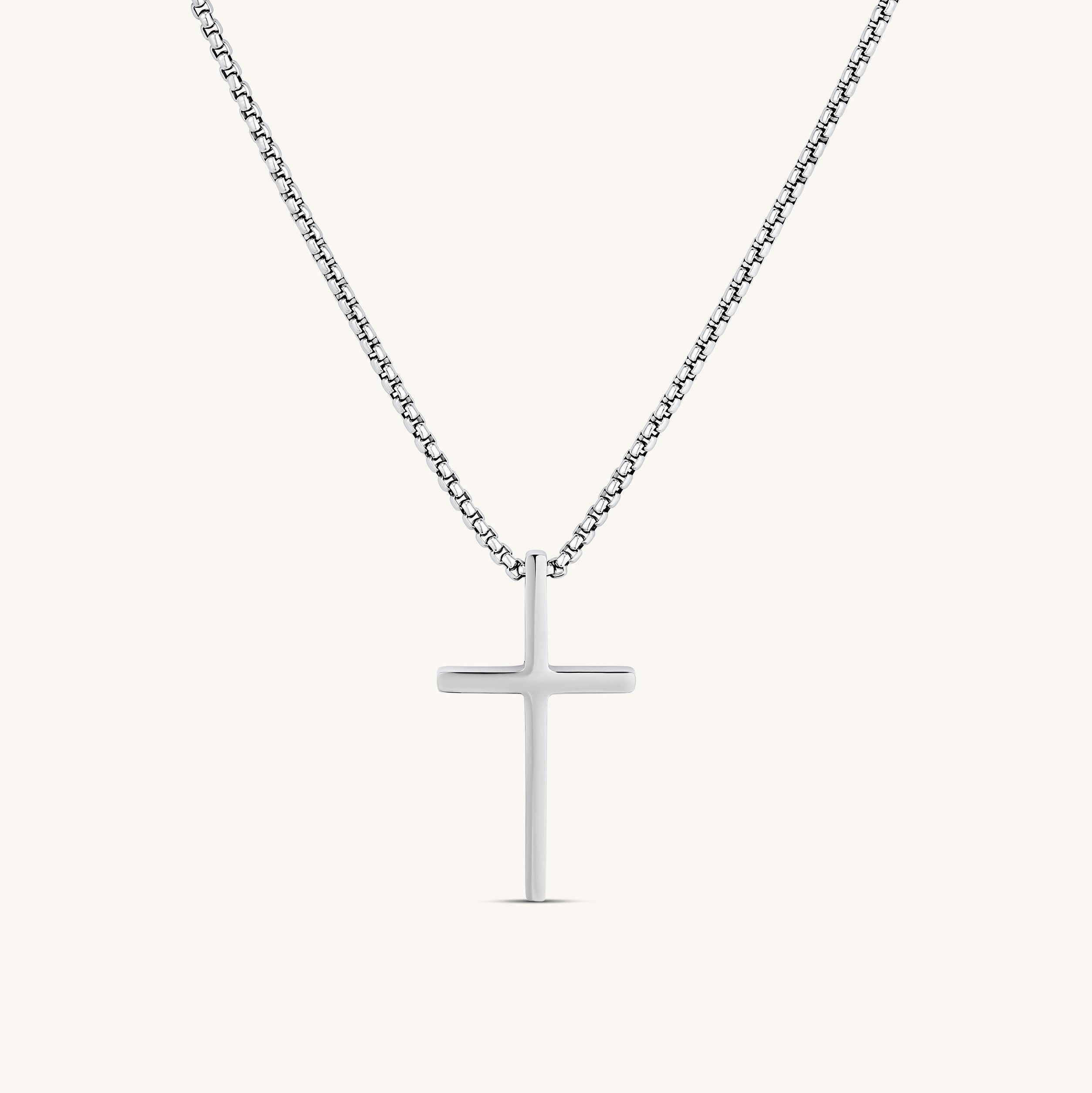Cross Pendant Necklace Silver