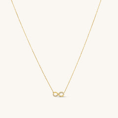 Infinity Necklace 50/50 Zirconia Accents