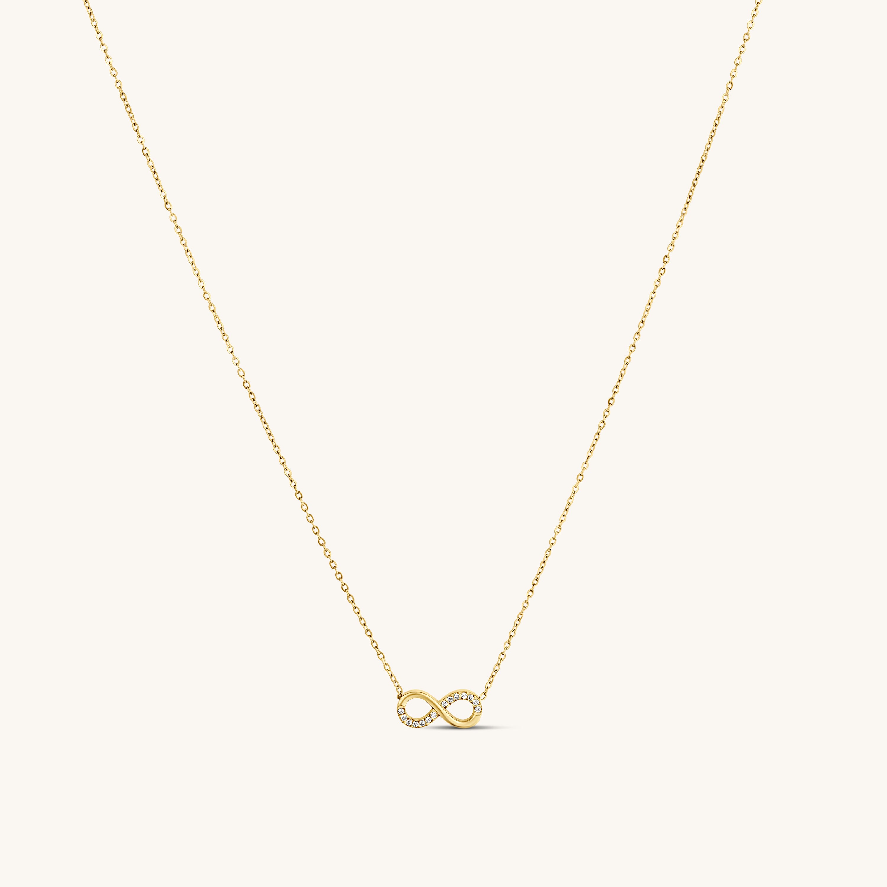 Infinity Necklace 50/50 Zirconia Accents