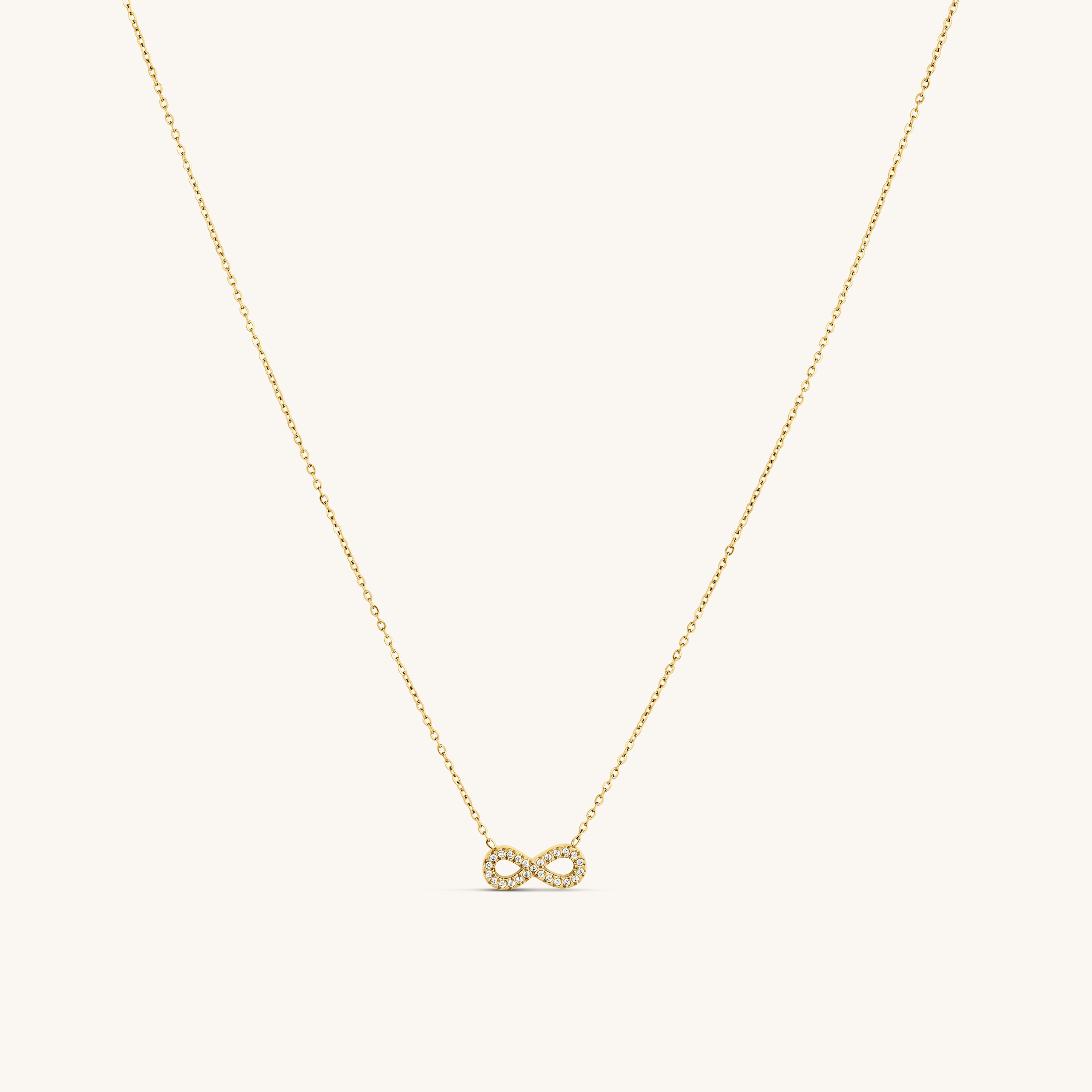 Infinity Necklace with Full Zirconia Accents