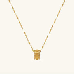 Karter Kristian Exclusive Barrel Pendant Necklace Gold