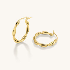 Twisted Hoop Earrings