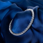 Vermail and Moissanite Bracelet on  Silk