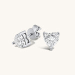 Vermeil and Moissanite 1ct Heart Cut Earrings